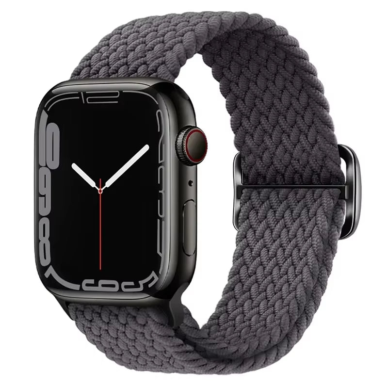 Braided Loop for Watch Strap 44Mm 40Mm 45Mm 41Mm 42Mm 38Mm 49Mm Elastic Solo Bracelet Iwatch Series 7 Se 3 6 Ultra 8 Band