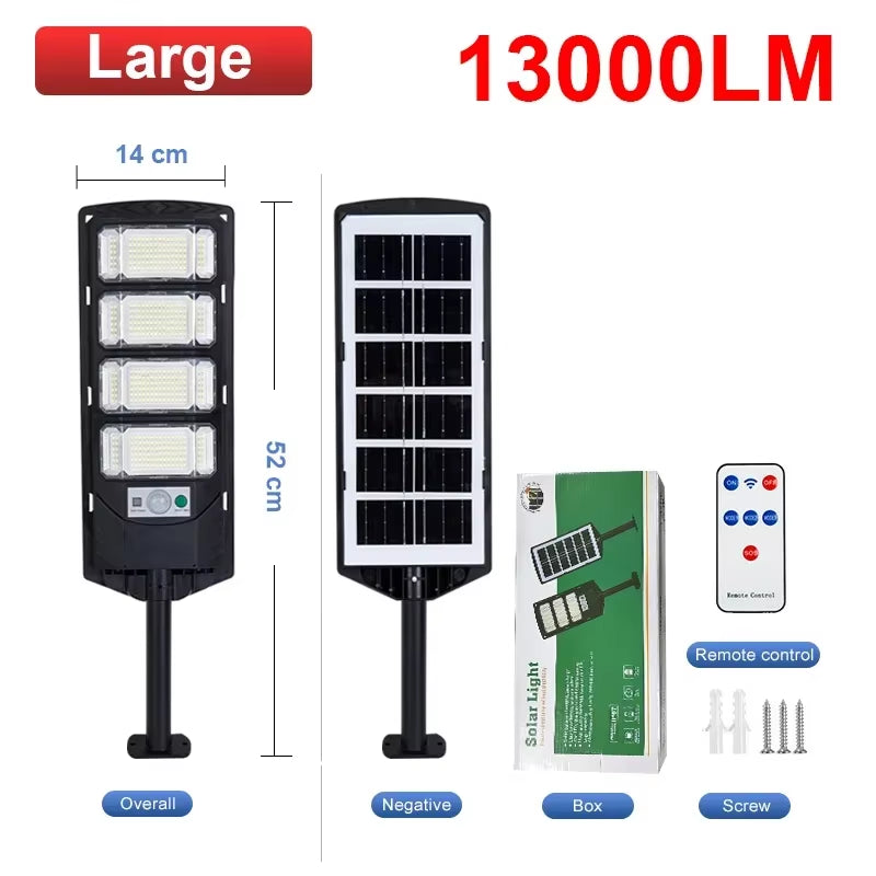 Outdoor Solar Powered LED Street Light with Motion Sensor Waterproof Garden Lighting Lamp Sun Charge Solar Spotlighting