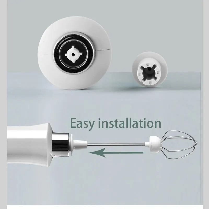 3 in 1 Portable Electric Milk Frother Foam Maker Handheld Rechargeable Foamer High Speeds Drink Mixer Coffee Frothing Wand