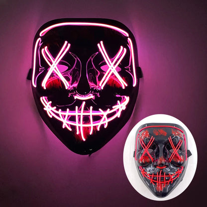 Multi Style Glowing LED Purge Mask Professional Wireless Luminous Party Mask Flashing Decorative Headgear Masker for Halloween