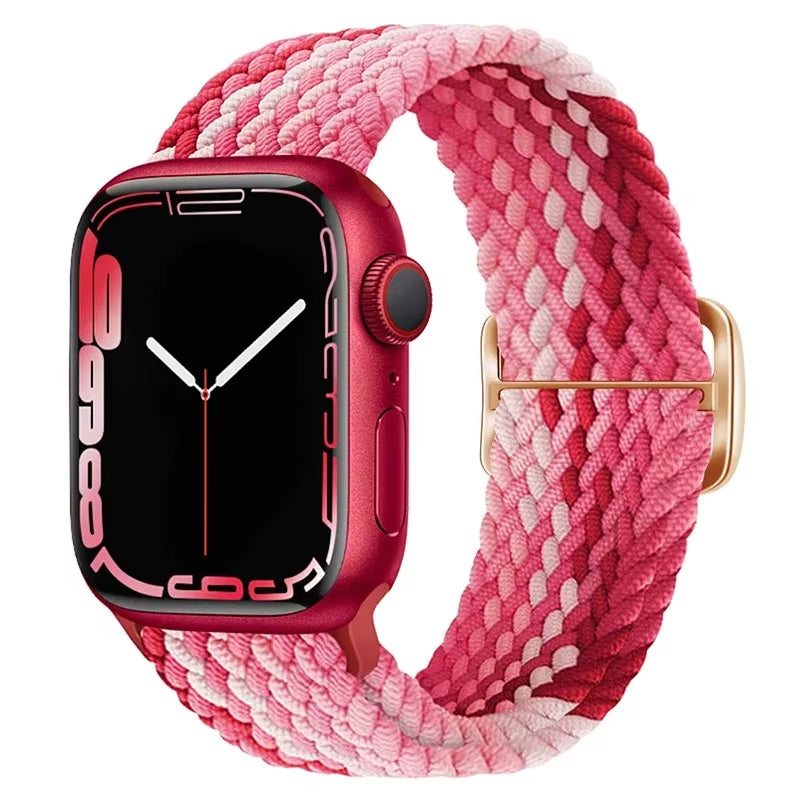 Braided Loop for  Watch Strap 44Mm 40Mm 45Mm 41Mm 42Mm 38Mm 49Mm Elastic Solo Bracelet Iwatch Series 7 Se 3 6 Ultra 8 Band