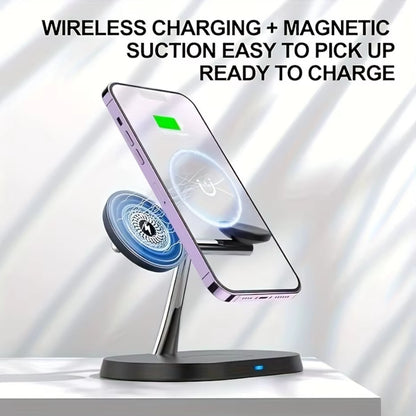 3 in 1 100W Magnetic Wireless Charger Stand for Magsafe Iphone 16 15 14 13 12 Apple Watch 8 7 Airpods Pro Fast Charging Station