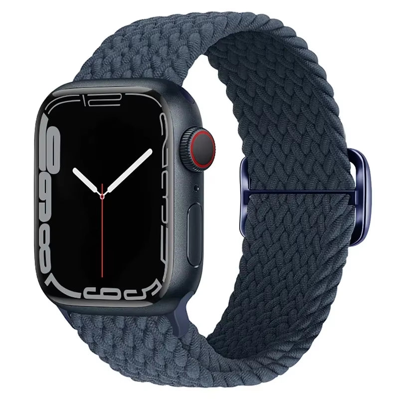 Braided Loop for  Watch Strap 44Mm 40Mm 45Mm 41Mm 42Mm 38Mm 49Mm Elastic Solo Bracelet Iwatch Series 7 Se 3 6 Ultra 8 Band