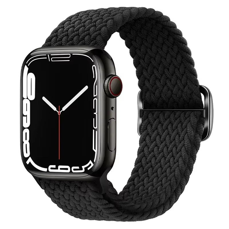 Braided Loop for  Watch Strap 44Mm 40Mm 45Mm 41Mm 42Mm 38Mm 49Mm Elastic Solo Bracelet Iwatch Series 7 Se 3 6 Ultra 8 Band