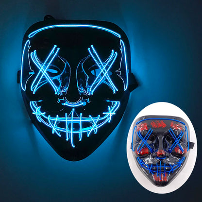 Multi Style Glowing LED Purge Mask Professional Wireless Luminous Party Mask Flashing Decorative Headgear Masker for Halloween