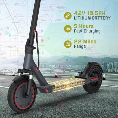 TMAX 10Inch Electric Scooter 500W 22MPH Adult APP Smart Scooter Shock-Absorbing Anti-Skid Folding Electric Scooter
