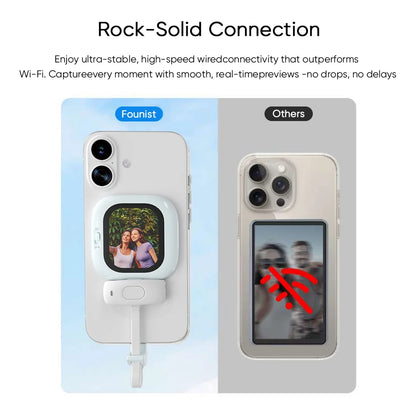 Vlogmate Mini Selfie Monitor AMOLED Screen 700Nits Simple Operation for Iphone 5-12 13 14 15 16 Pro for Vlog Live Stream