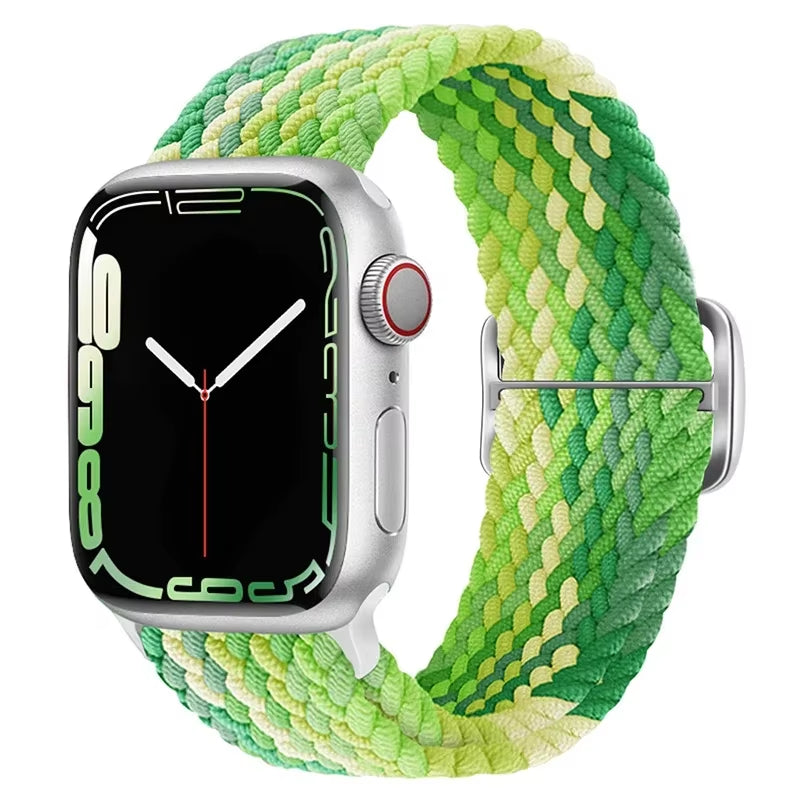 Braided Loop for  Watch Strap 44Mm 40Mm 45Mm 41Mm 42Mm 38Mm 49Mm Elastic Solo Bracelet Iwatch Series 7 Se 3 6 Ultra 8 Band