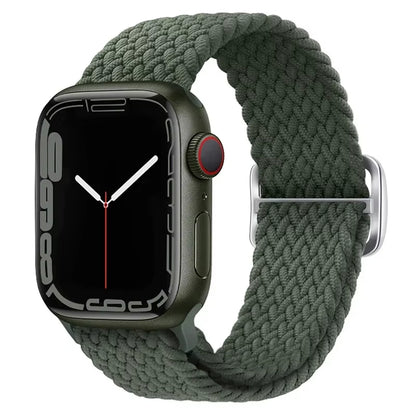 Braided Loop for  Watch Strap 44Mm 40Mm 45Mm 41Mm 42Mm 38Mm 49Mm Elastic Solo Bracelet Iwatch Series 7 Se 3 6 Ultra 8 Band