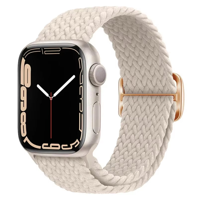 Braided Loop for  Watch Strap 44Mm 40Mm 45Mm 41Mm 42Mm 38Mm 49Mm Elastic Solo Bracelet Iwatch Series 7 Se 3 6 Ultra 8 Band