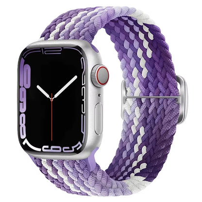 Braided Loop for  Watch Strap 44Mm 40Mm 45Mm 41Mm 42Mm 38Mm 49Mm Elastic Solo Bracelet Iwatch Series 7 Se 3 6 Ultra 8 Band