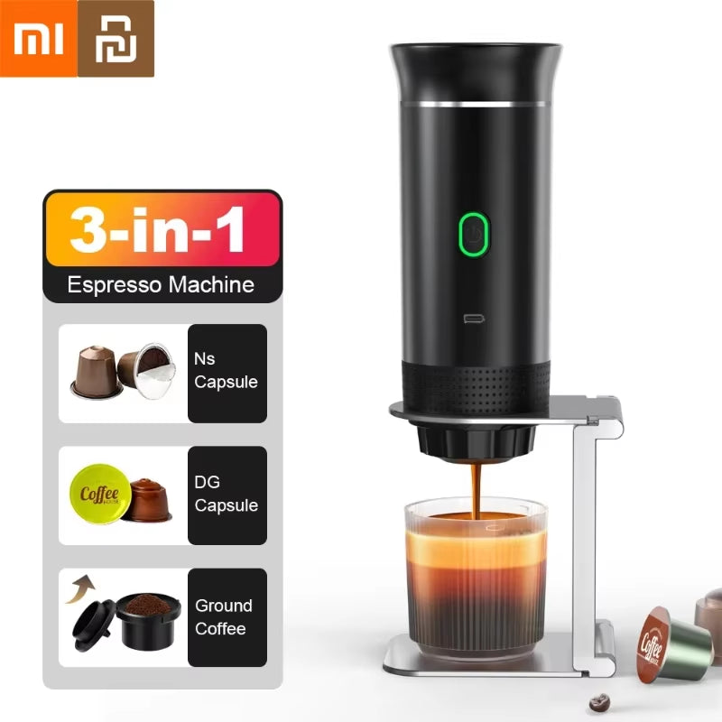 Youpin Coffee Machine Wireless Electric Portable Espresso Coffee Machine Maker 3-In-1 Capsule Powder Travel Coffee Maker