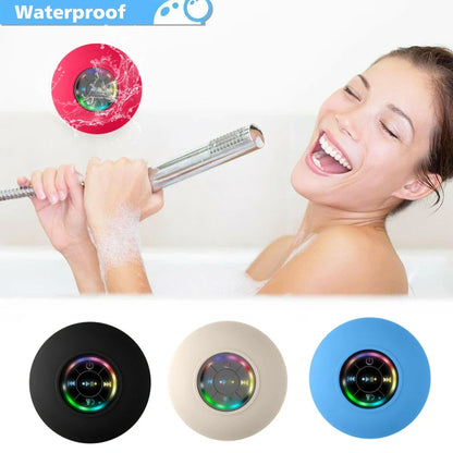 Waterproof Mini Bluetooth Speaker Shower Subwoofer Handsfree Loudspeaker with Suction Cup Mic for Bathroom Pool Beach Car Phone