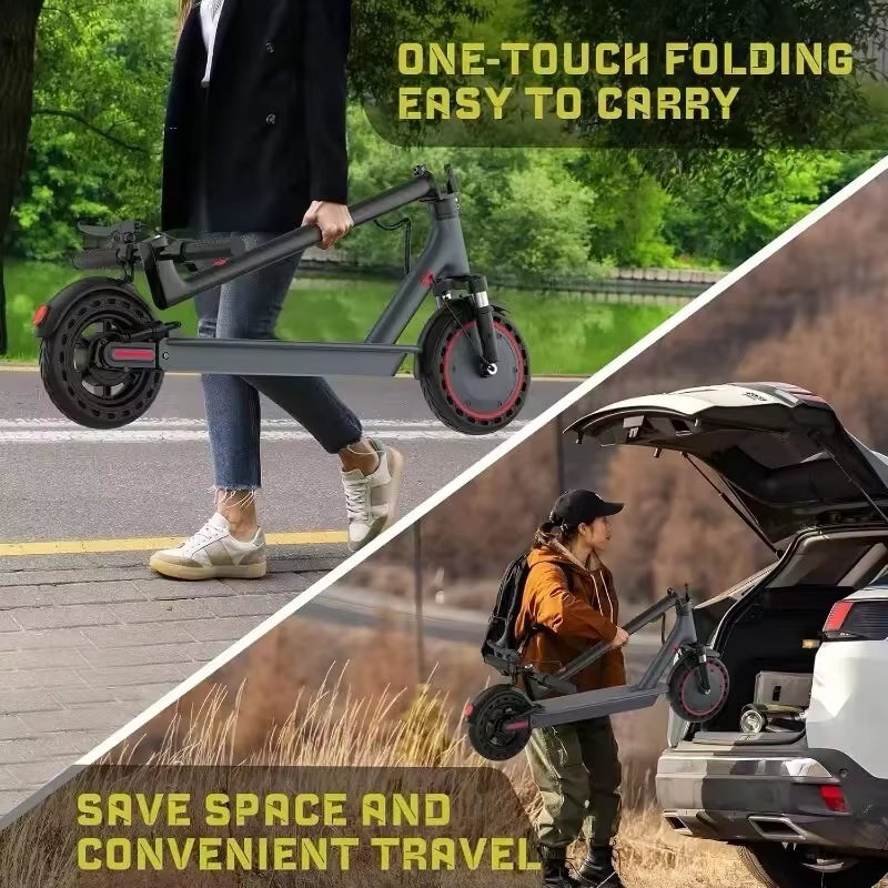 TMAX 10Inch Electric Scooter 500W 22MPH Adult APP Smart Scooter Shock-Absorbing Anti-Skid Folding Electric Scooter