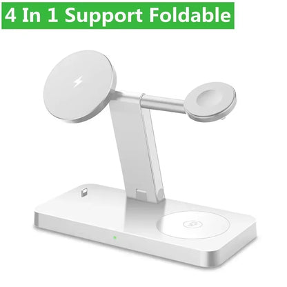 3 in 1 100W Magnetic Wireless Charger Stand for Magsafe Iphone 16 15 14 13 12 Apple Watch 8 7 Airpods Pro Fast Charging Station