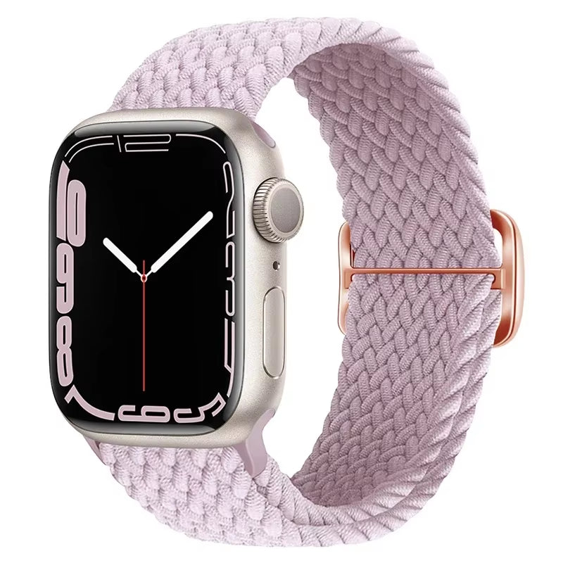Braided Loop for  Watch Strap 44Mm 40Mm 45Mm 41Mm 42Mm 38Mm 49Mm Elastic Solo Bracelet Iwatch Series 7 Se 3 6 Ultra 8 Band