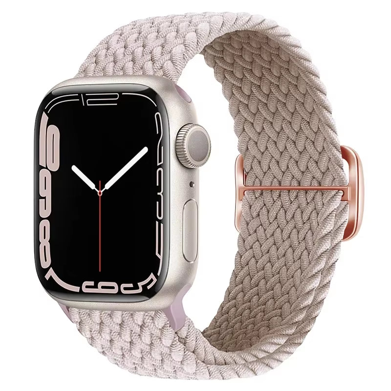 Braided Loop for  Watch Strap 44Mm 40Mm 45Mm 41Mm 42Mm 38Mm 49Mm Elastic Solo Bracelet Iwatch Series 7 Se 3 6 Ultra 8 Band