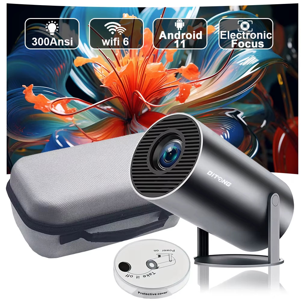 HY300 plus HD Projector Portatil 4K 1280X720P Android LED Video Home Theater Cinema Phone Mini Proyector Movie HY300 Pro