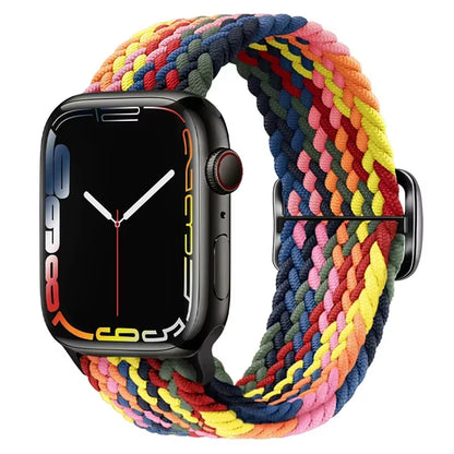 Braided Loop for  Watch Strap 44Mm 40Mm 45Mm 41Mm 42Mm 38Mm 49Mm Elastic Solo Bracelet Iwatch Series 7 Se 3 6 Ultra 8 Band