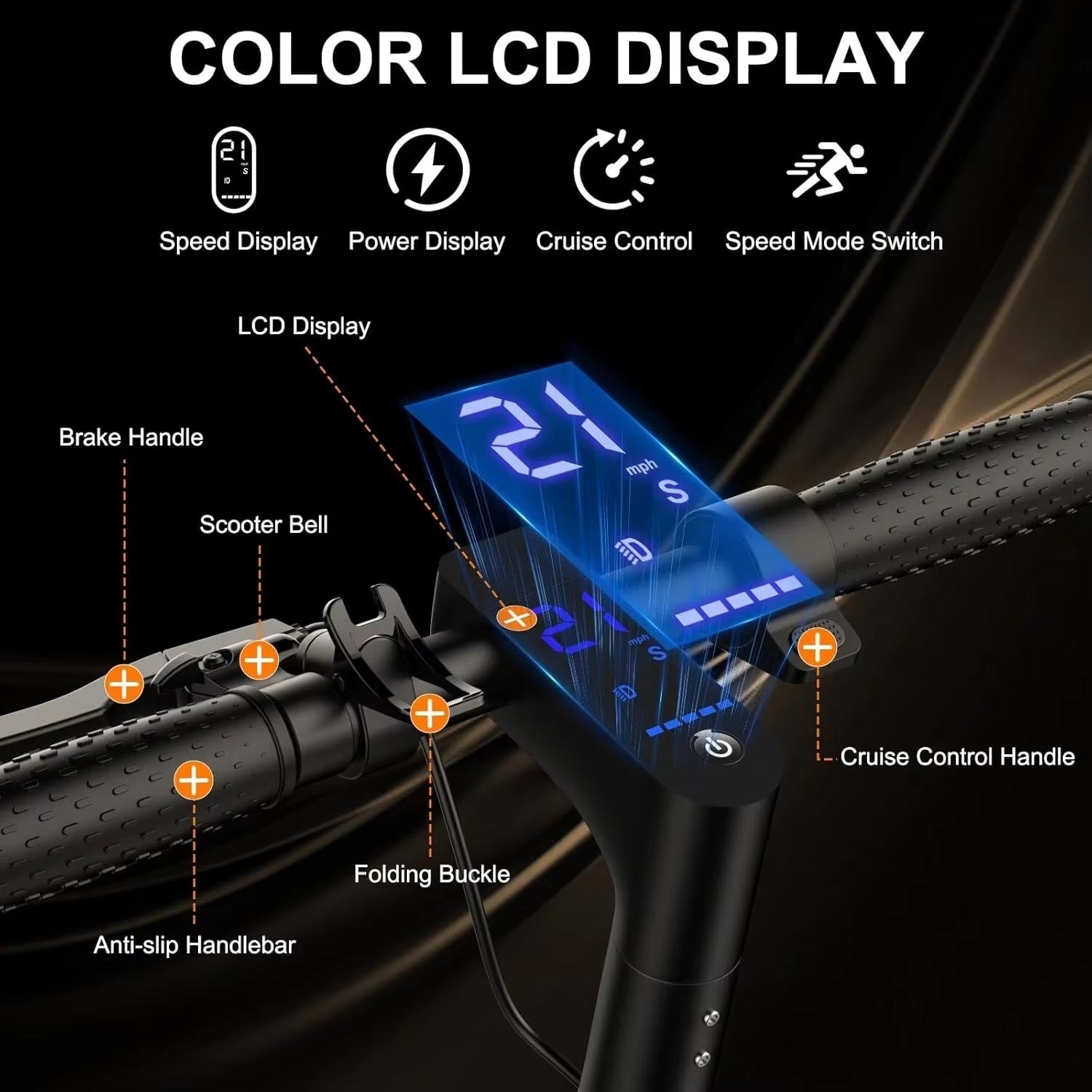 TMAX 10Inch Electric Scooter 500W 22MPH Adult APP Smart Scooter Shock-Absorbing Anti-Skid Folding Electric Scooter