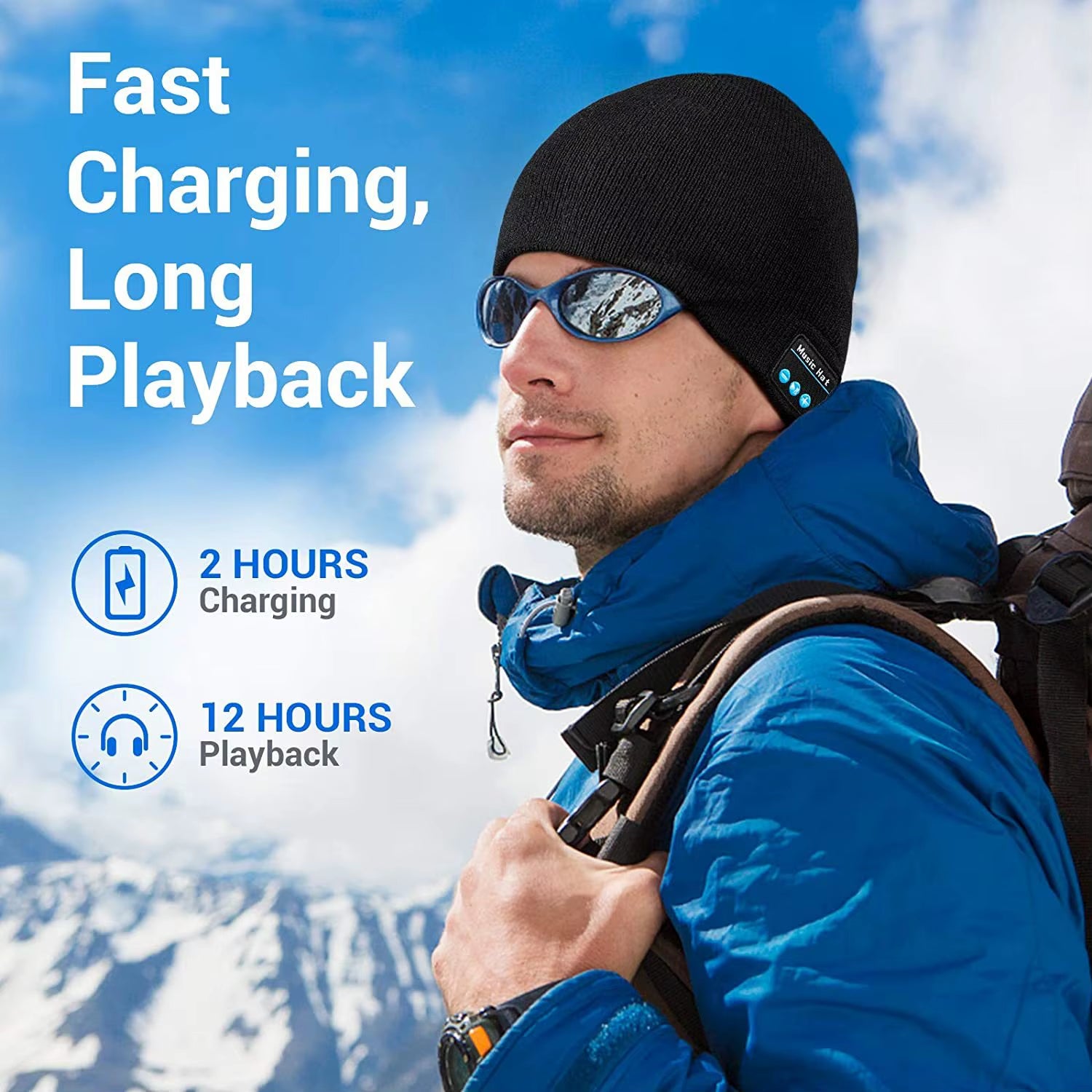 2025 Wireless Hat Speaker New Bluetooth Hat Music Autumn Winter Phone Call Outdoor Knitted Caps Movable Washable