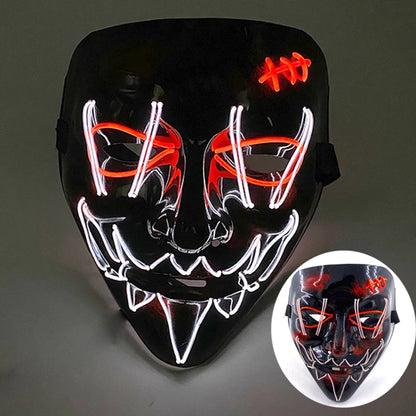 Multi Style Glowing LED Purge Mask Professional Wireless Luminous Party Mask Flashing Decorative Headgear Masker for Halloween