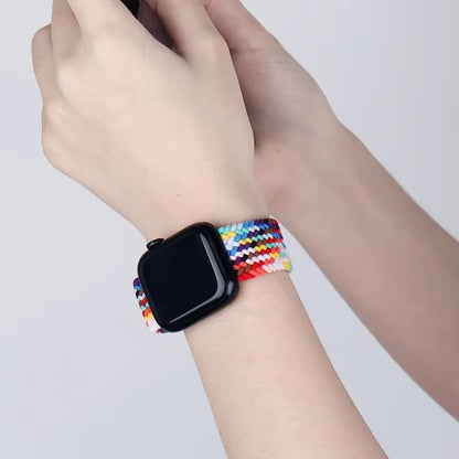 Braided Loop for  Watch Strap 44Mm 40Mm 45Mm 41Mm 42Mm 38Mm 49Mm Elastic Solo Bracelet Iwatch Series 7 Se 3 6 Ultra 8 Band