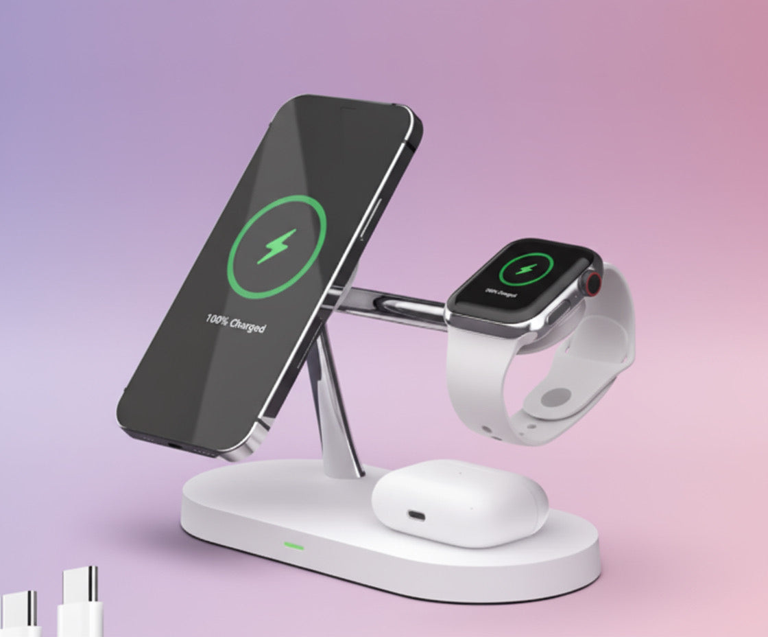 Chargeur magnétique 3-en-1 – iPhone, Apple Watch & AirPods