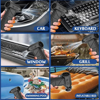 Xiaomi Electric Turbo Jet Fan 1000000 RPM Brushless Motor 8000Mah Turbo Violent Fan USB Rechargeable Powerful Dust Blower 2025