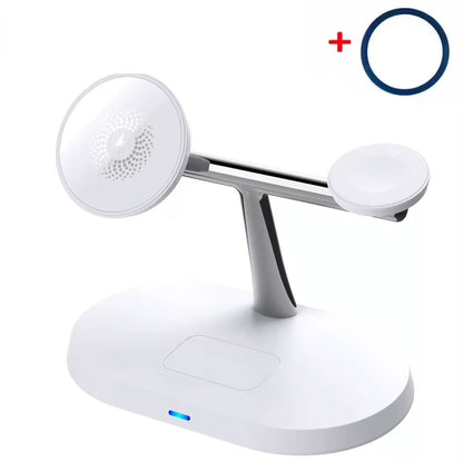 3 in 1 100W Magnetic Wireless Charger Stand for Magsafe Iphone 16 15 14 13 12 Apple Watch 8 7 Airpods Pro Fast Charging Station
