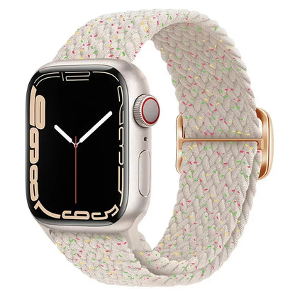 Braided Loop for  Watch Strap 44Mm 40Mm 45Mm 41Mm 42Mm 38Mm 49Mm Elastic Solo Bracelet Iwatch Series 7 Se 3 6 Ultra 8 Band