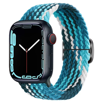 Braided Loop for  Watch Strap 44Mm 40Mm 45Mm 41Mm 42Mm 38Mm 49Mm Elastic Solo Bracelet Iwatch Series 7 Se 3 6 Ultra 8 Band