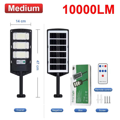 Outdoor Solar Powered LED Street Light with Motion Sensor Waterproof Garden Lighting Lamp Sun Charge Solar Spotlighting