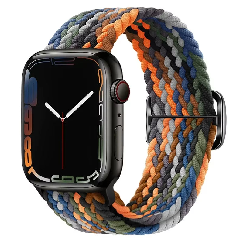 Braided Loop for  Watch Strap 44Mm 40Mm 45Mm 41Mm 42Mm 38Mm 49Mm Elastic Solo Bracelet Iwatch Series 7 Se 3 6 Ultra 8 Band