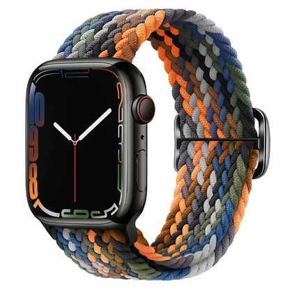 Braided Loop for  Watch Strap 44Mm 40Mm 45Mm 41Mm 42Mm 38Mm 49Mm Elastic Solo Bracelet Iwatch Series 7 Se 3 6 Ultra 8 Band