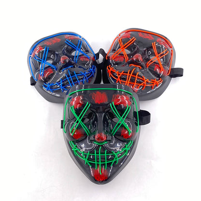 Multi Style Glowing LED Purge Mask Professional Wireless Luminous Party Mask Flashing Decorative Headgear Masker for Halloween
