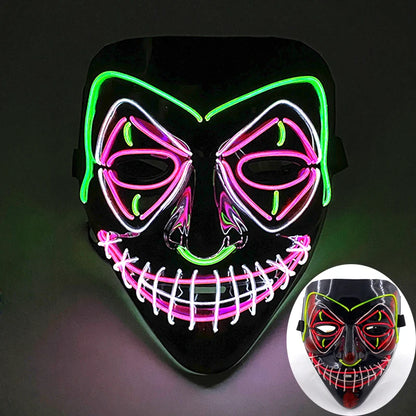 Multi Style Glowing LED Purge Mask Professional Wireless Luminous Party Mask Flashing Decorative Headgear Masker for Halloween
